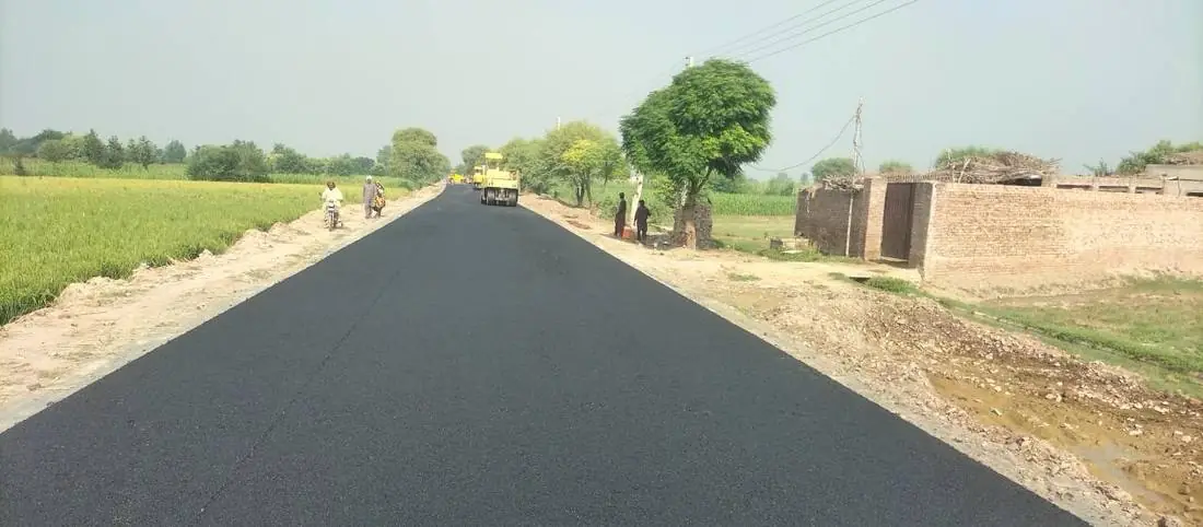 Completed road surface