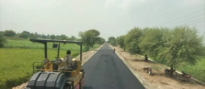 Road construction in progress